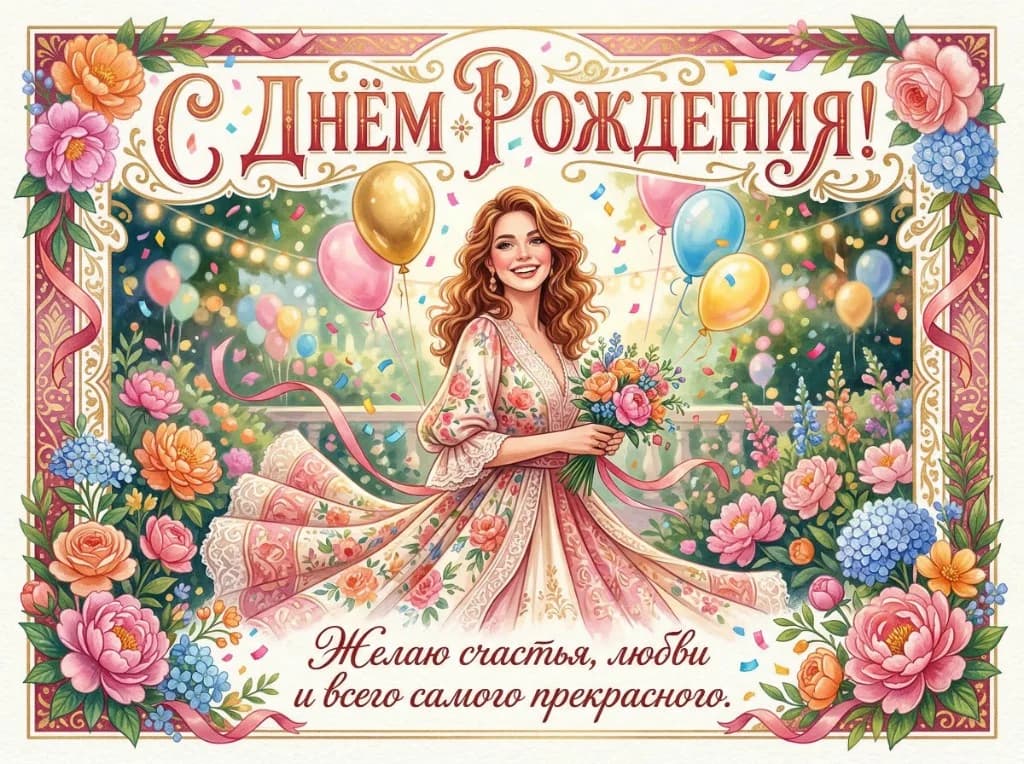 Открытка С Днём Рождения